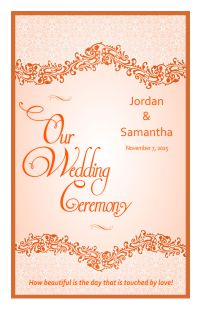 Wedding Program Cover Template 4C - Version 1